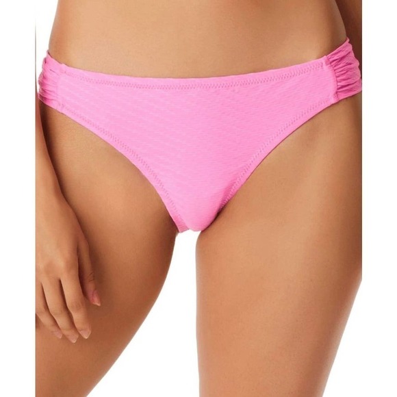 Jessica Simpson women’s bikini bottom Pretty In Pique Side Shirred Hipster - Picture 1 of 8